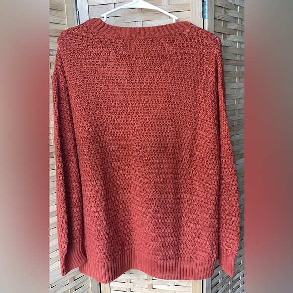 Old Navy Women's Sz Medium tunic length Orange Sweater - Picture 4 of 4